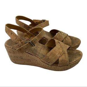 Korks by Kork-Ease Denica Cork Wedge Sandal sz 8